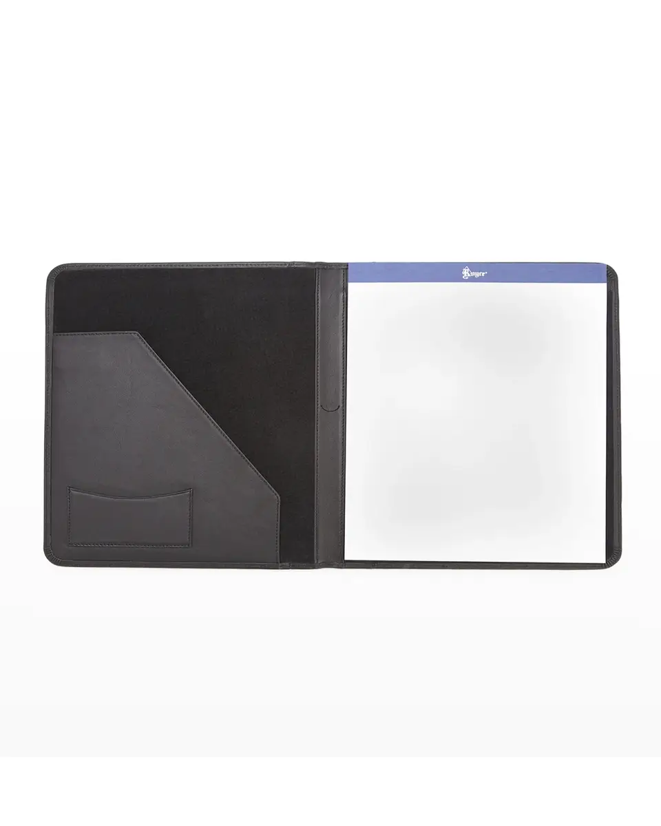 Royce New York Personalized Suede Lined Leather Writing Portfolio | Thumbnail 4