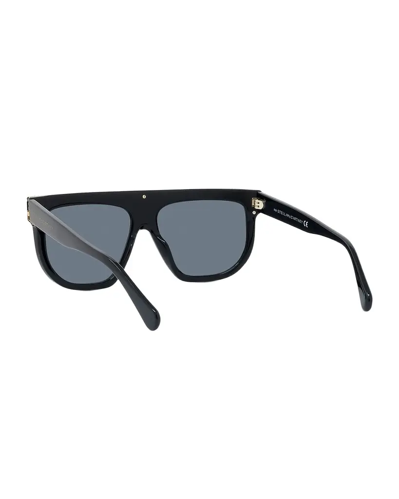Stella McCartney Bio-Acetate Aviator Sunglasses w/ Chain Strap | Image 1 Stella McCartney Bio-Acetate Aviator Sunglasses w/ Chain Strap | Image 1