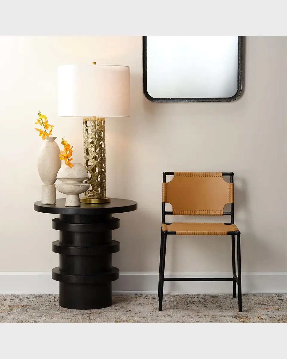 Jamie Young Asher Leather Dining Chair | Thumbnail 2