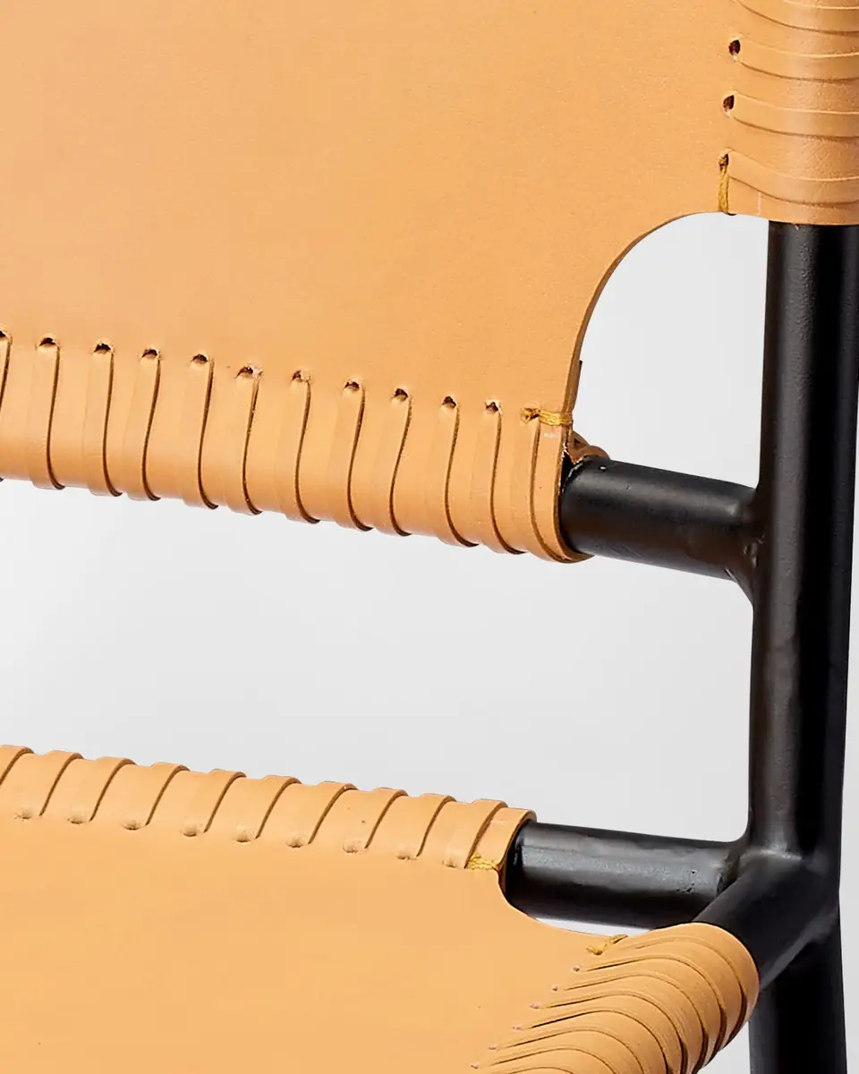 Jamie Young Asher Leather Dining Chair | Thumbnail 3