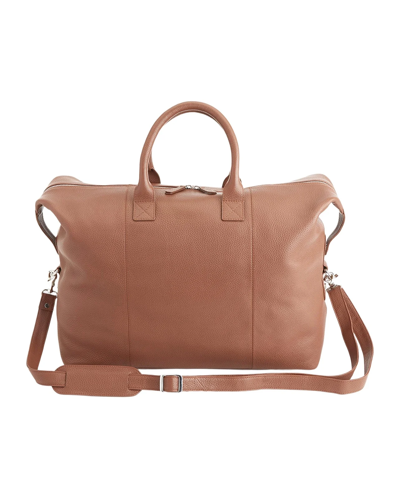 Monogrammed Leather Duffel Bag with Suitcase Handle Strap Monogrammed Leather Duffel Bag with Suitcase Handle Strap