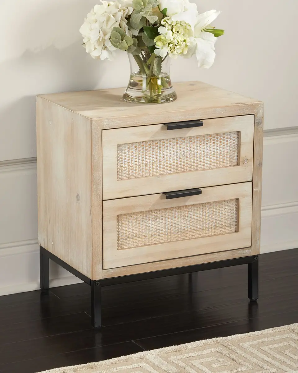 Jamie Young Reed 2-Drawer Side Table | Image 1 Jamie Young Reed 2-Drawer Side Table | Image 1