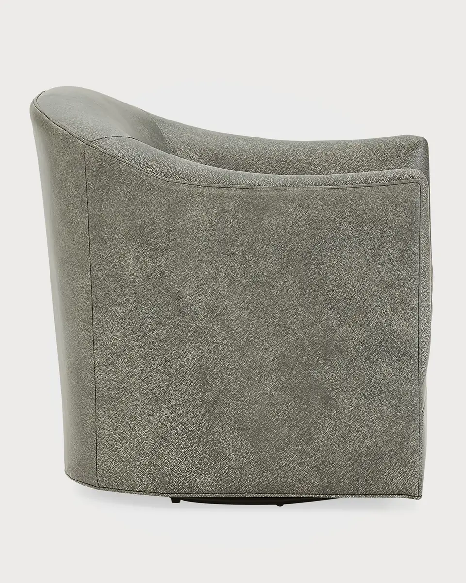 Hooker Furniture Gideon Leather Swivel Club Chair | Thumbnail 3