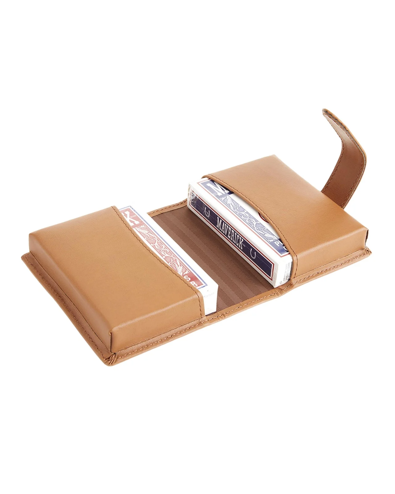 Royce New York Personalized Leather Playing Card Set Holder