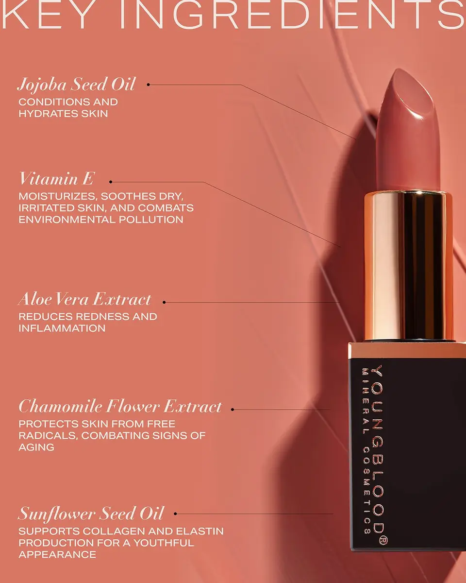 Youngblood Mineral Cosmetics Mineral Creme Lipstick | Thumbnail 4 Youngblood Mineral Cosmetics Mineral Creme Lipstick | Thumbnail 4