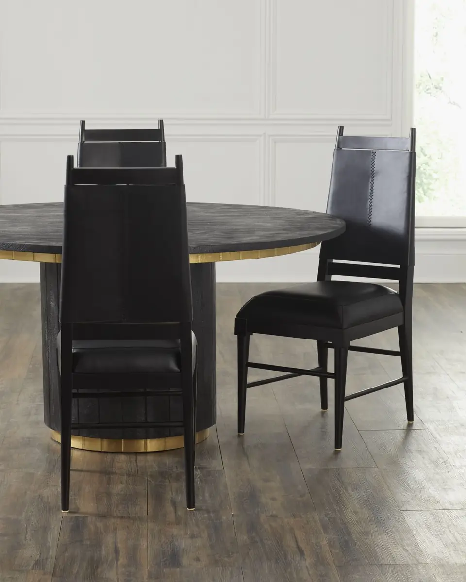 Arteriors Keegan Leather Dining Chair | Thumbnail 5 Arteriors Keegan Leather Dining Chair | Thumbnail 5