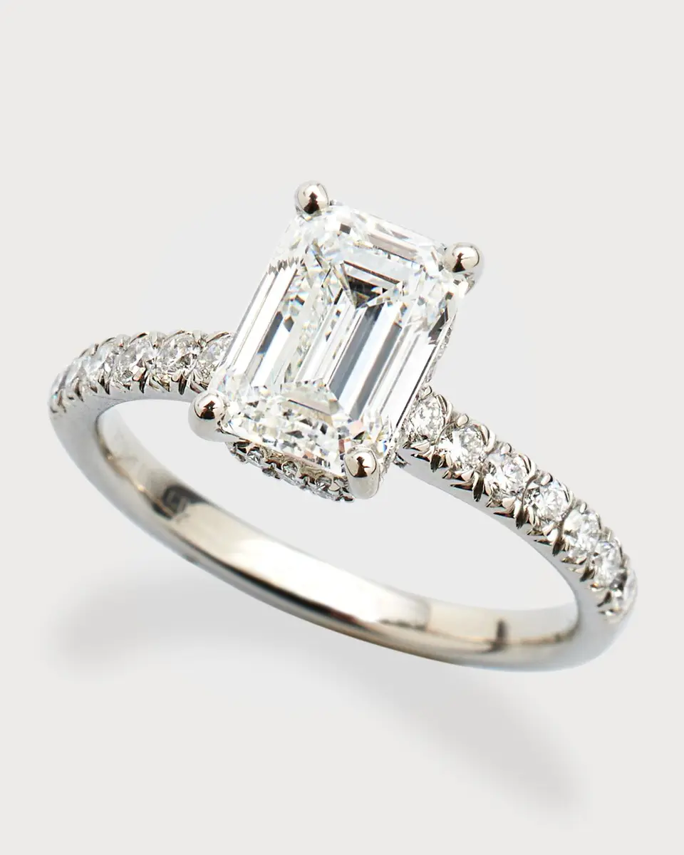 Neiman Marcus Lab Grown Diamonds Platinum Emerald-Cut Lab-Grown Diamond Ring | Thumbnail 2 Neiman Marcus Lab Grown Diamonds Platinum Emerald-Cut Lab-Grown Diamond Ring | Thumbnail 2