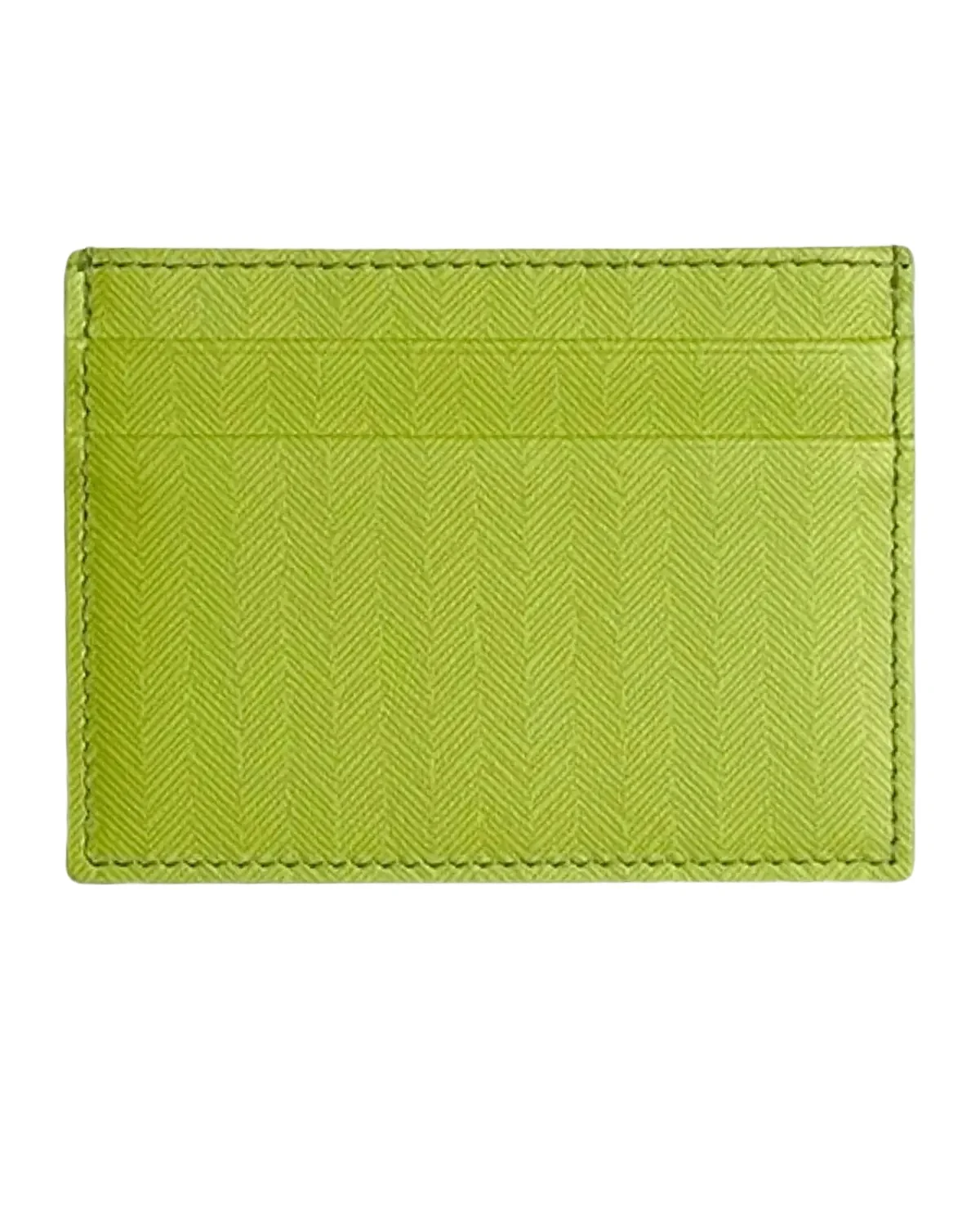 Chevron Leather Credit Card Case