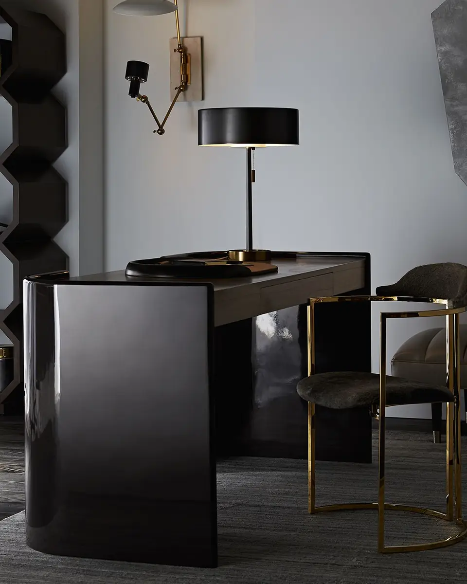 Arteriors Parnell Curved Writing Desk | Thumbnail 2 Arteriors Parnell Curved Writing Desk | Thumbnail 2