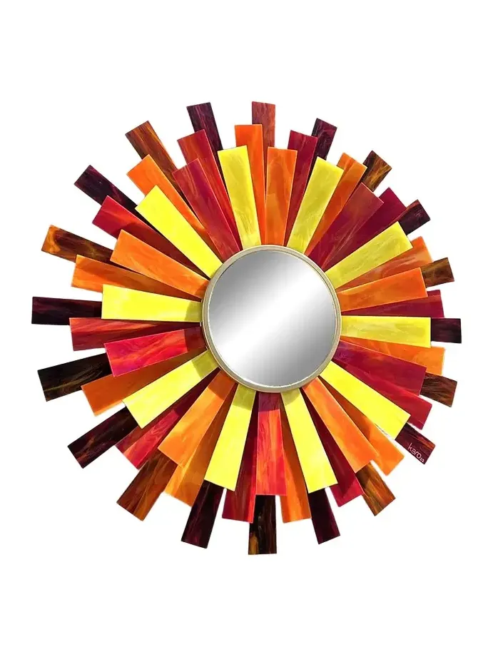 Karo Studios "Sunburst" Sculptural Wall Mirror - 37"