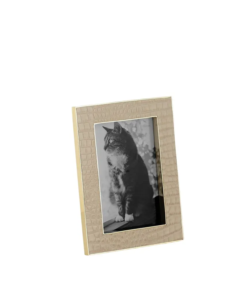 AERIN Classic Croc Leather Frame