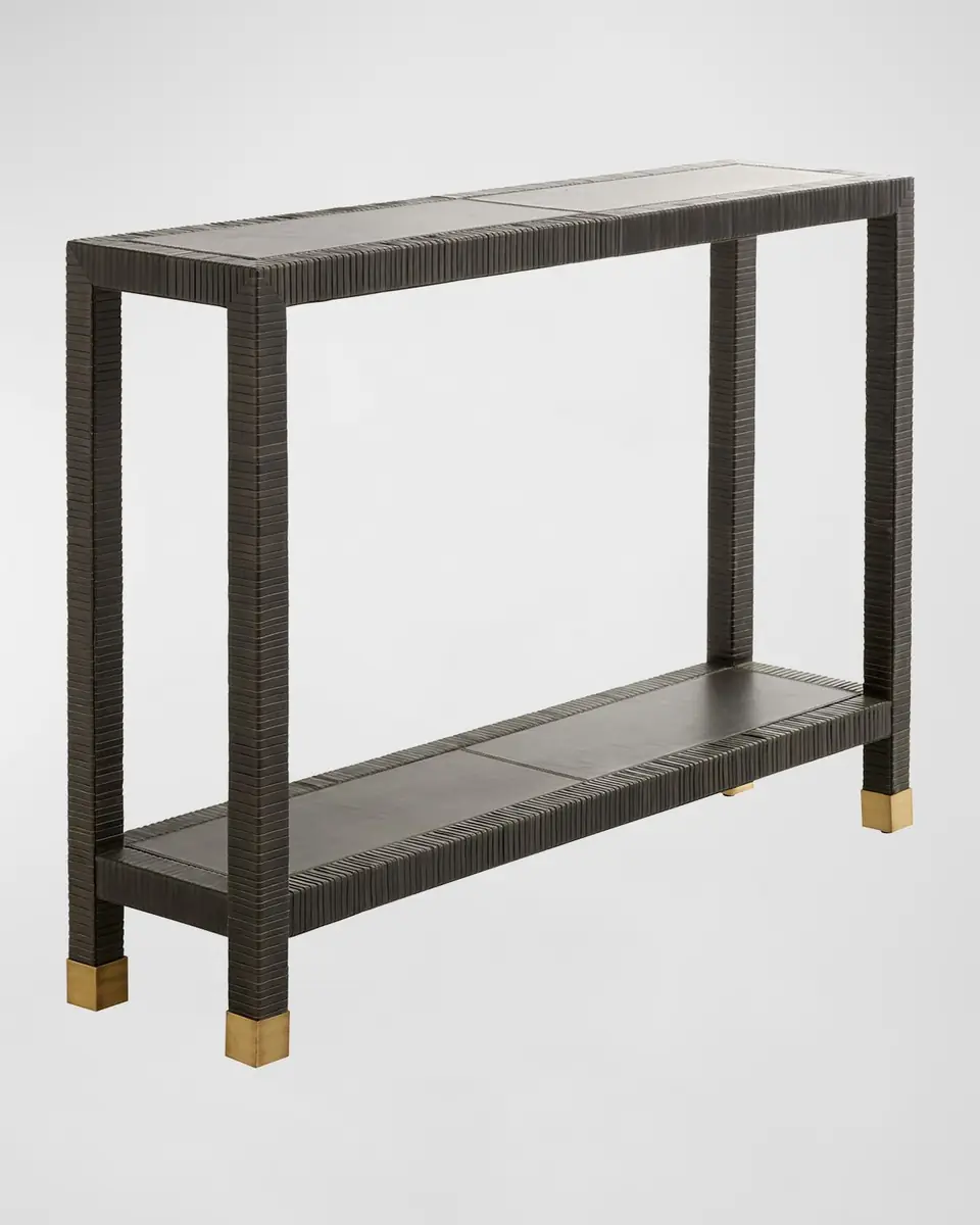 Arteriors Oswald Leather Console | Thumbnail 2 Arteriors Oswald Leather Console | Thumbnail 2
