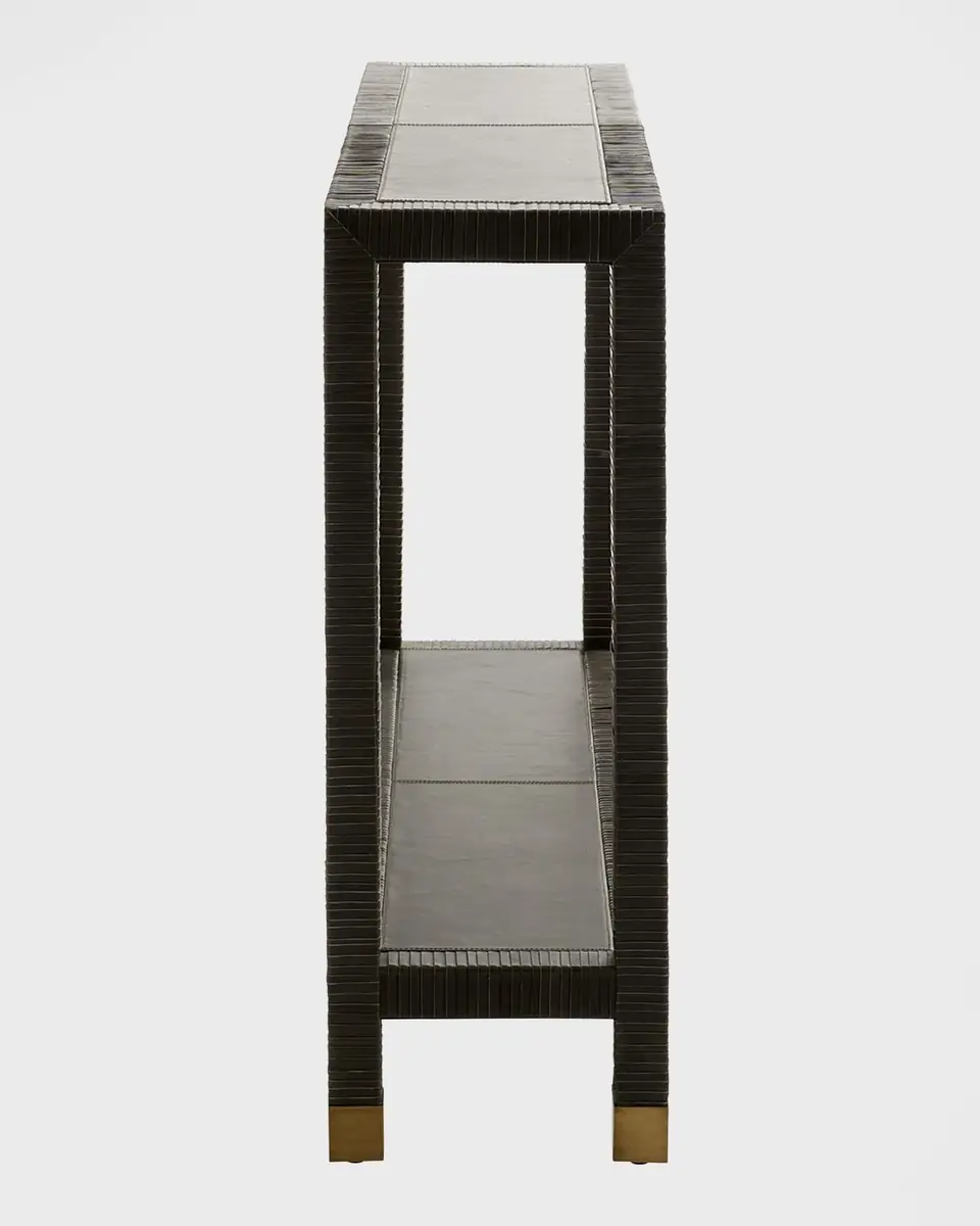 Arteriors Oswald Leather Console | Thumbnail 3 Arteriors Oswald Leather Console | Thumbnail 3