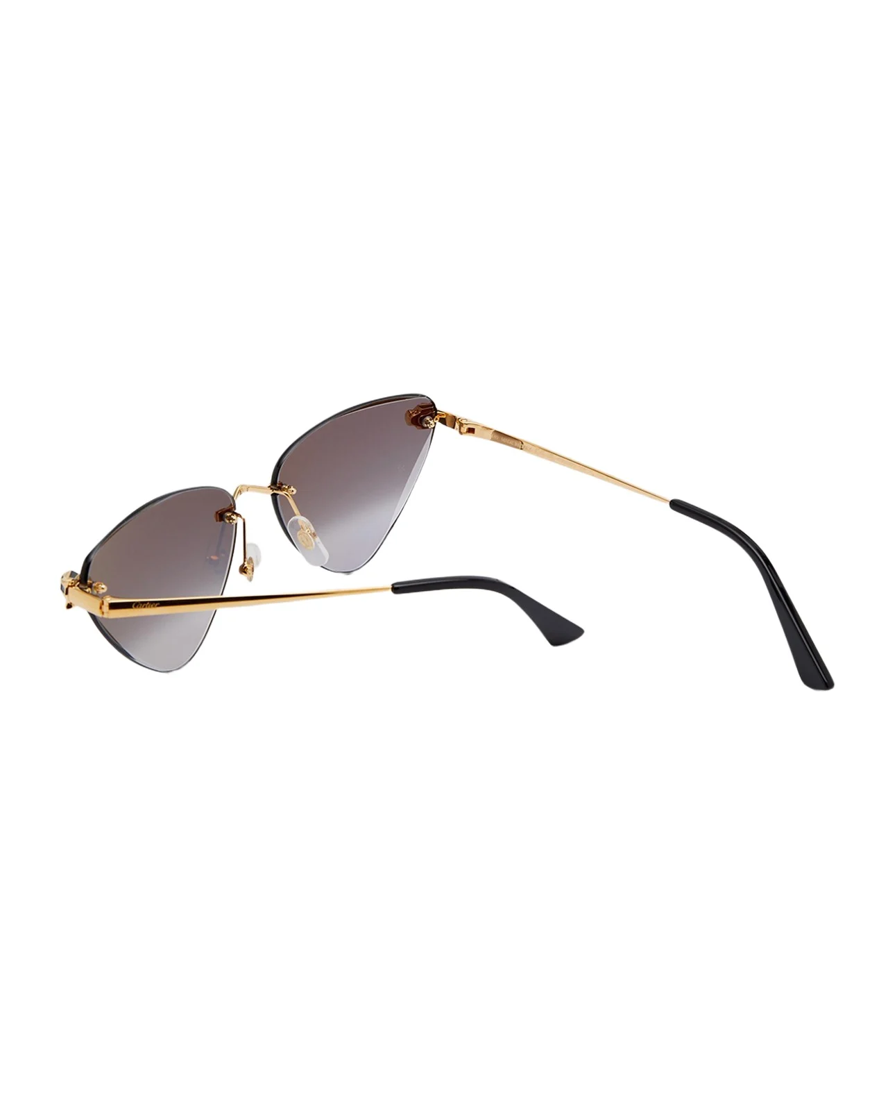 Panthère Rimless Cat-Eye Metal Sunglasses