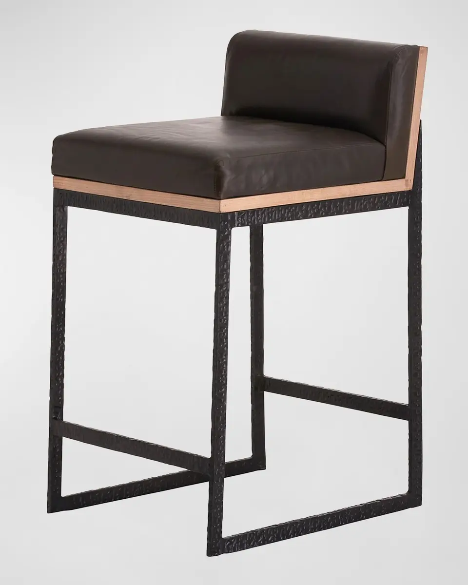 Arteriors Marmont Leather 25" Counter Stool | Thumbnail 2