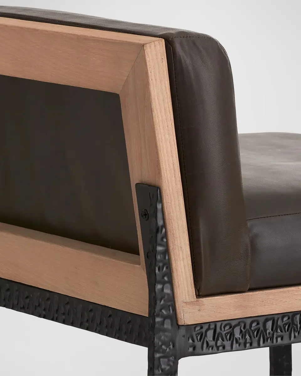 Arteriors Marmont Leather 25" Counter Stool | Thumbnail 5