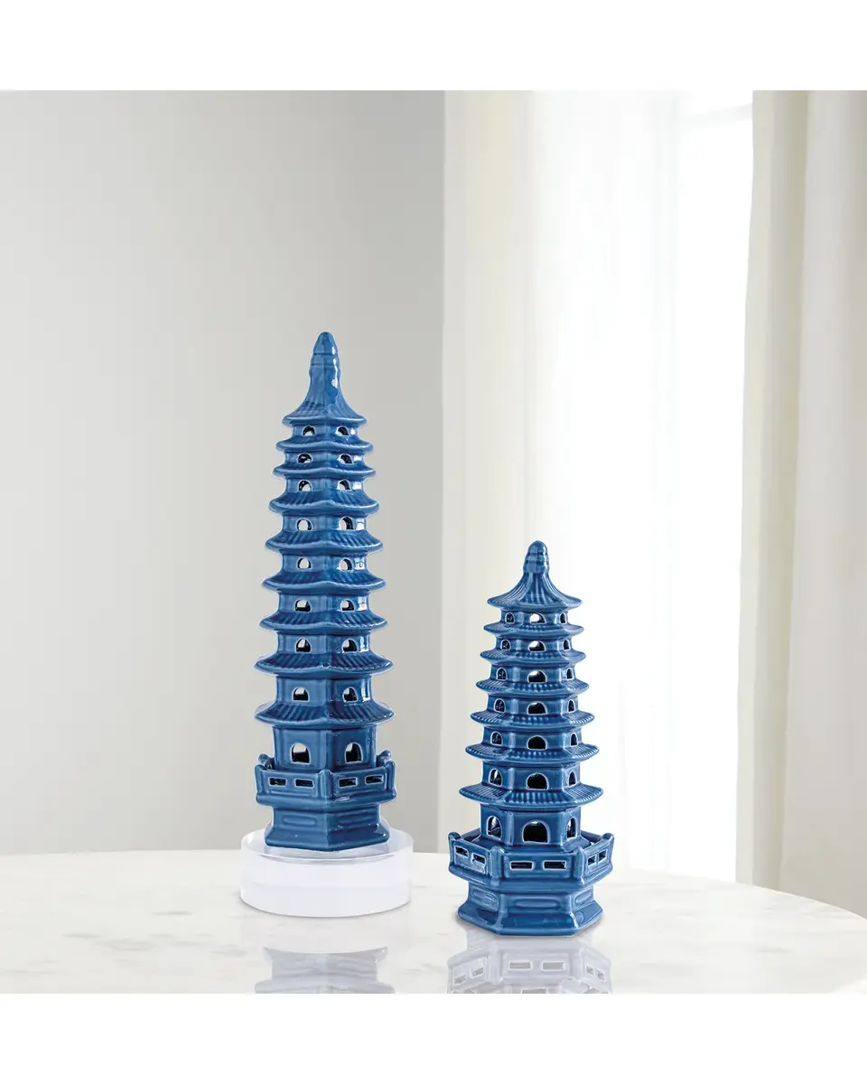 Port 68 Green Tall Pagoda Table Accents, Set of 2 | Thumbnail 3 Port 68 Green Tall Pagoda Table Accents, Set of 2 | Thumbnail 3