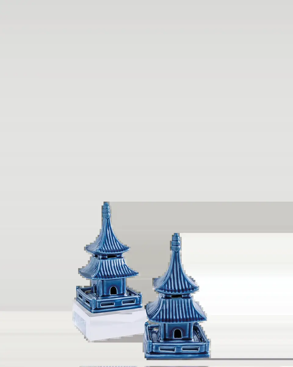 Port 68 Green Short Pagoda Table Accents, Set of 2 | Thumbnail 2 Port 68 Green Short Pagoda Table Accents, Set of 2 | Thumbnail 2