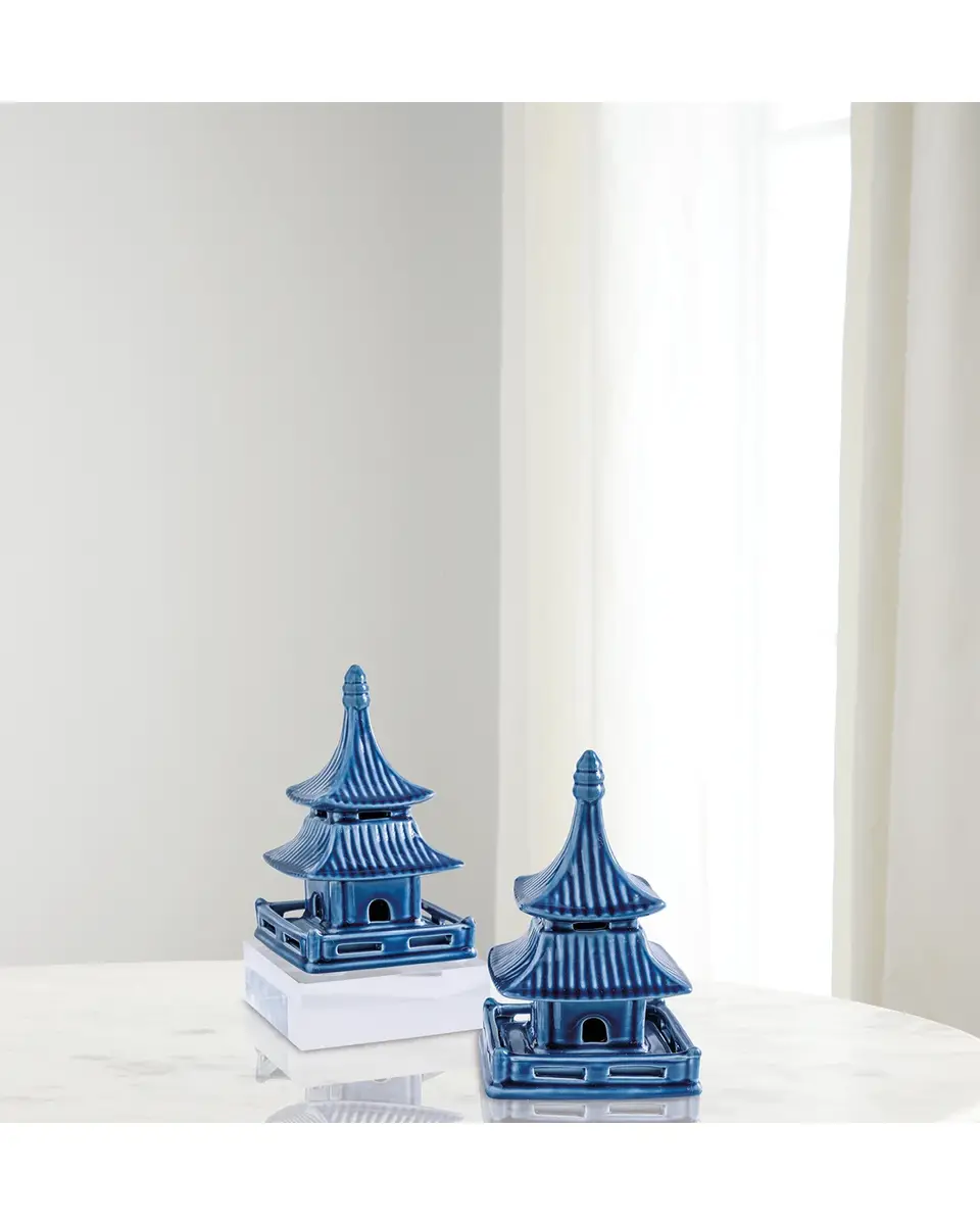 Port 68 Green Short Pagoda Table Accents, Set of 2 | Thumbnail 3 Port 68 Green Short Pagoda Table Accents, Set of 2 | Thumbnail 3