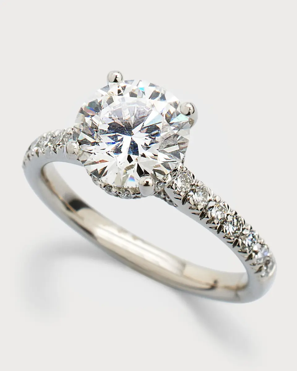 Neiman Marcus Lab Grown Diamonds Platinum Round Lab-Grown Diamond Ring | Thumbnail 2 Neiman Marcus Lab Grown Diamonds Platinum Round Lab-Grown Diamond Ring | Thumbnail 2