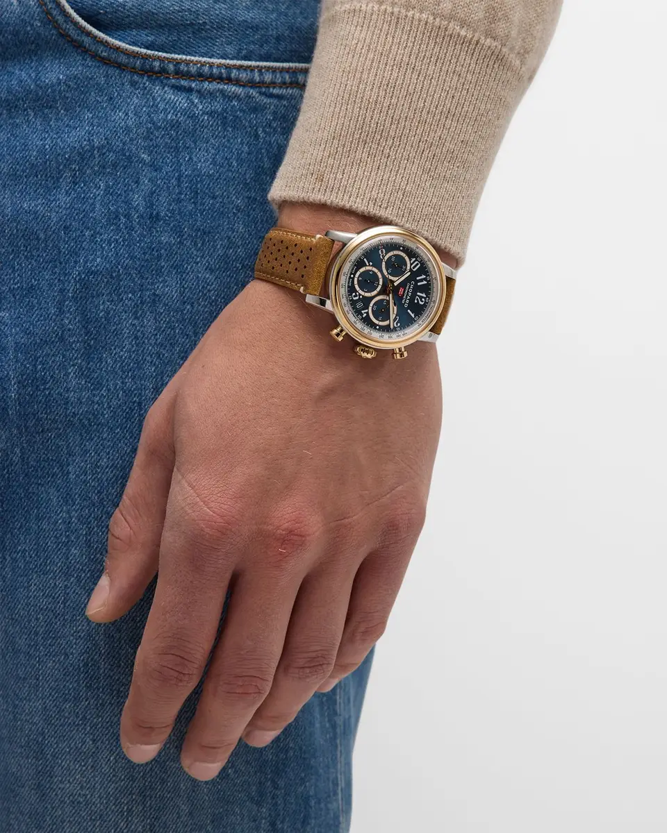 Mille Miglia 40mm Classic Chronograph Blue Dial Watch