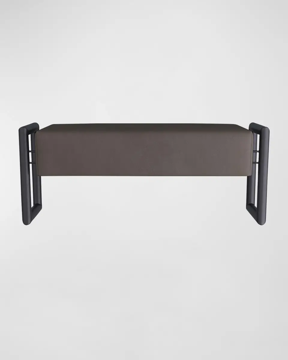 Arteriors Wilcox Leather Bench, 48" | Thumbnail 2 Arteriors Wilcox Leather Bench, 48" | Thumbnail 2