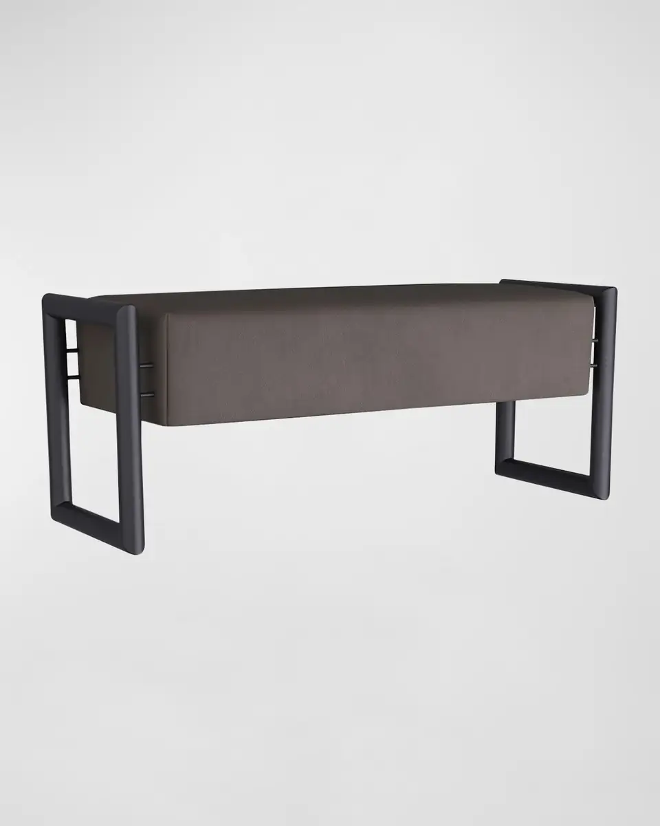 Arteriors Wilcox Leather Bench, 48" | Thumbnail 3 Arteriors Wilcox Leather Bench, 48" | Thumbnail 3