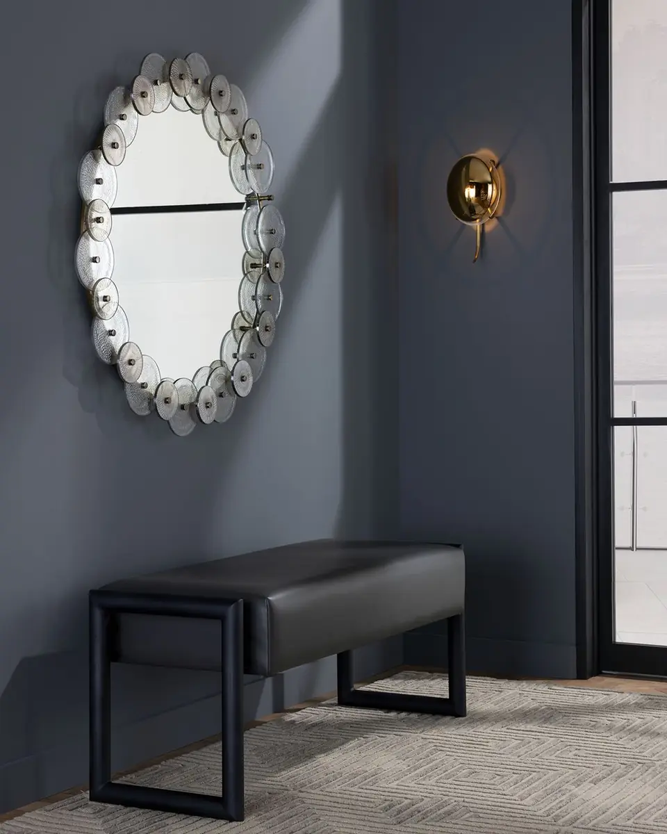 Arteriors Wilcox Leather Bench, 48" | Thumbnail 6 Arteriors Wilcox Leather Bench, 48" | Thumbnail 6