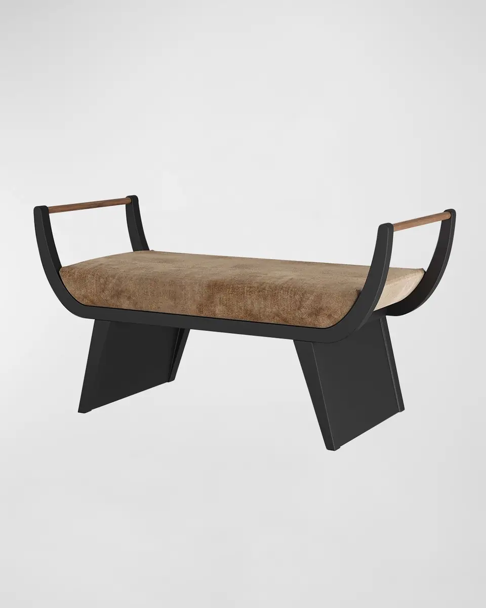 Arteriors Winston Velvet Bench, 47.5" | Thumbnail 3 Arteriors Winston Velvet Bench, 47.5" | Thumbnail 3