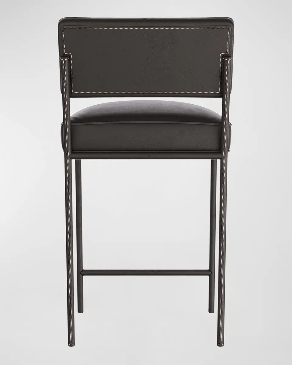 Arteriors Topanga Leather Counter Stool, 26.5" | Thumbnail 4