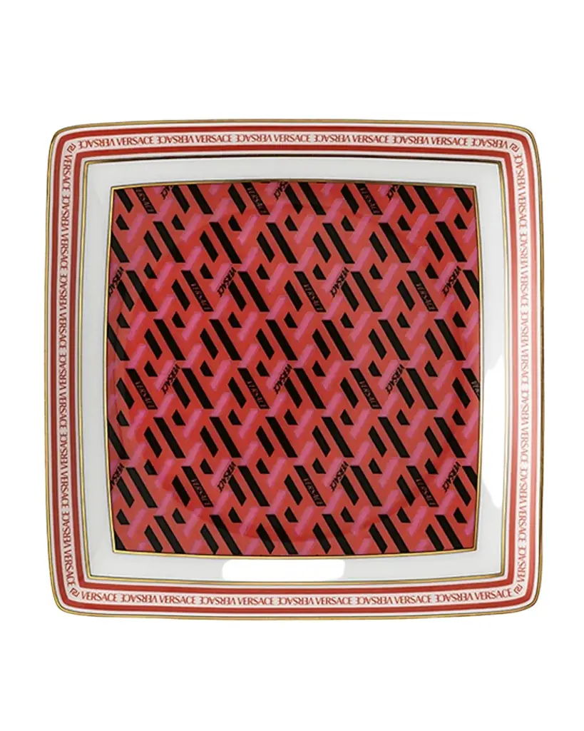 Versace La Greca Signature Canape Dish, 4.5"