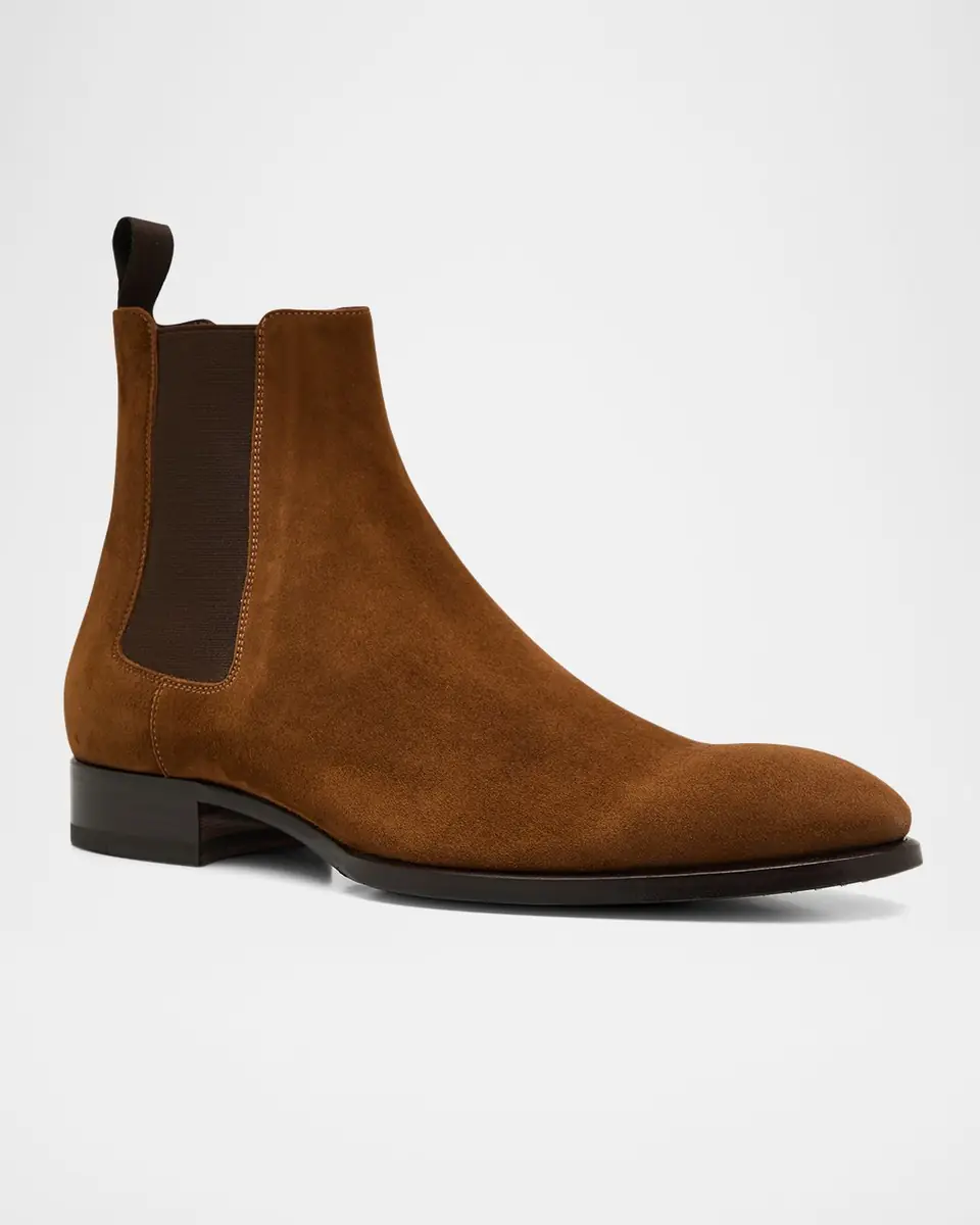 Brioni Men's Suede Chelsea Boots | Thumbnail 2