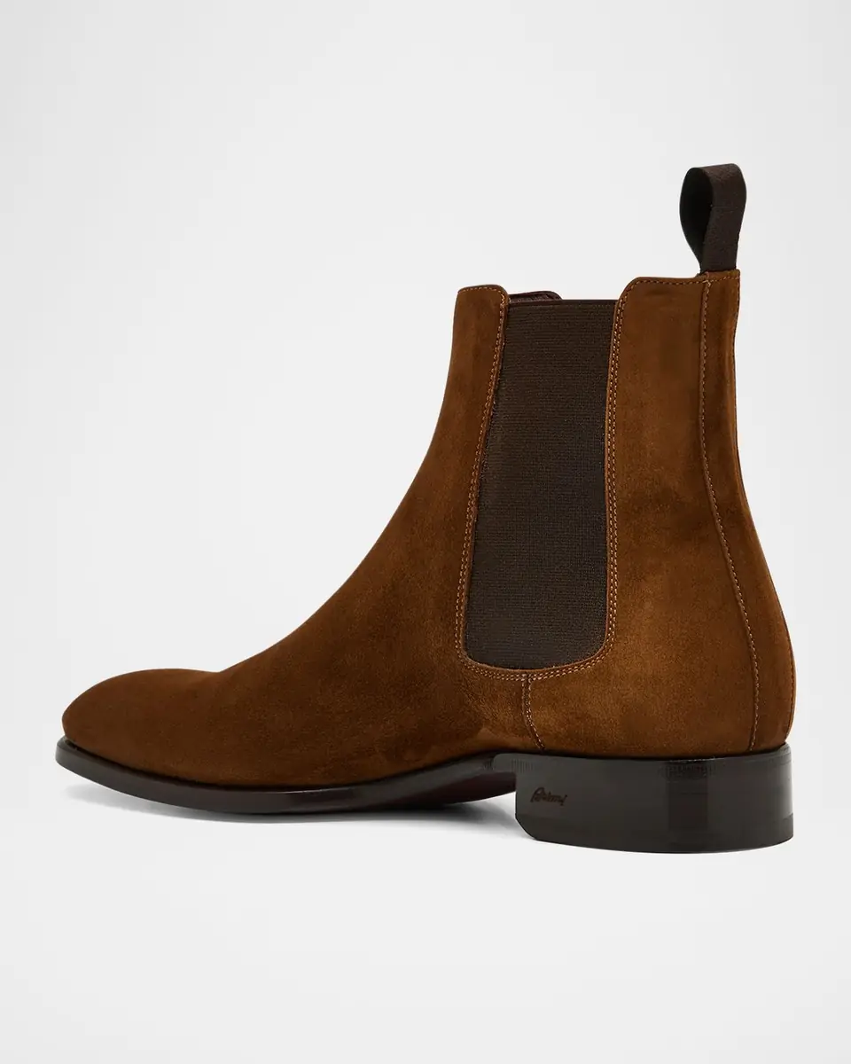 Brioni Men's Suede Chelsea Boots | Thumbnail 3