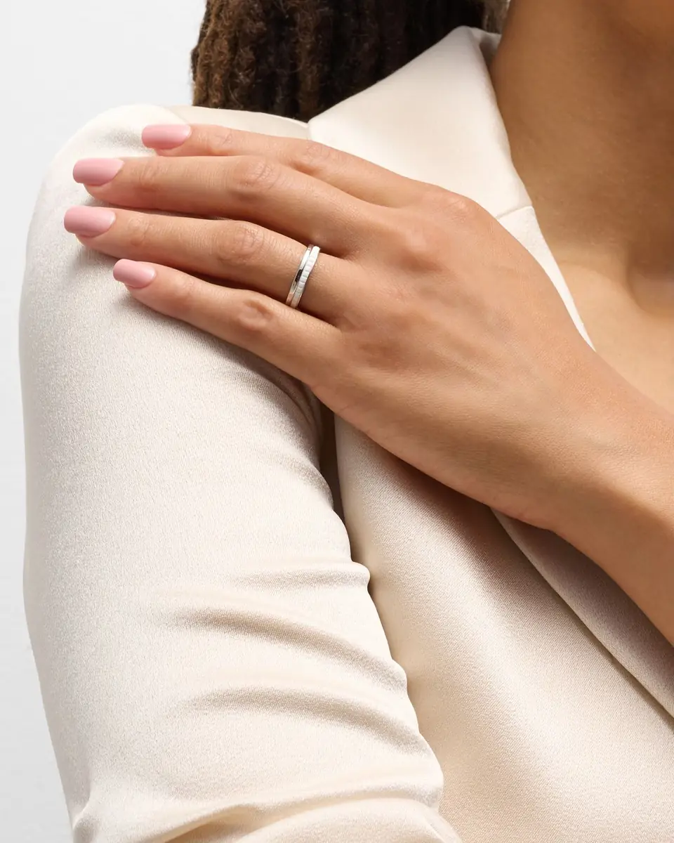 Boucheron Quatre 18K White Gold Double White Edition Band Ring | Thumbnail 2 Boucheron Quatre 18K White Gold Double White Edition Band Ring | Thumbnail 2