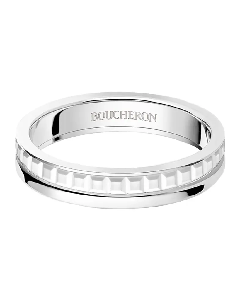 Quatre 18K White Gold Double White Edition Band Ring Quatre 18K White Gold Double White Edition Band Ring