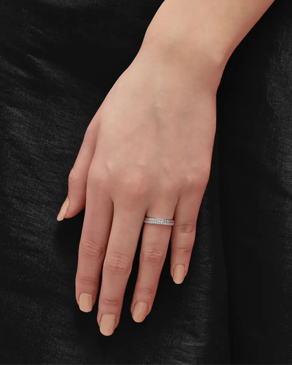 Boucheron Quatre 18K White Gold Radiant Edition Diamond Band Ring | Thumbnail 2