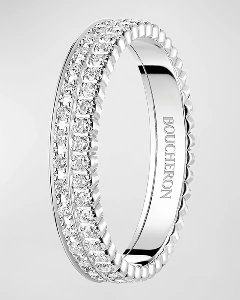 Boucheron Quatre 18K White Gold Radiant Edition Diamond Band Ring | Thumbnail 3