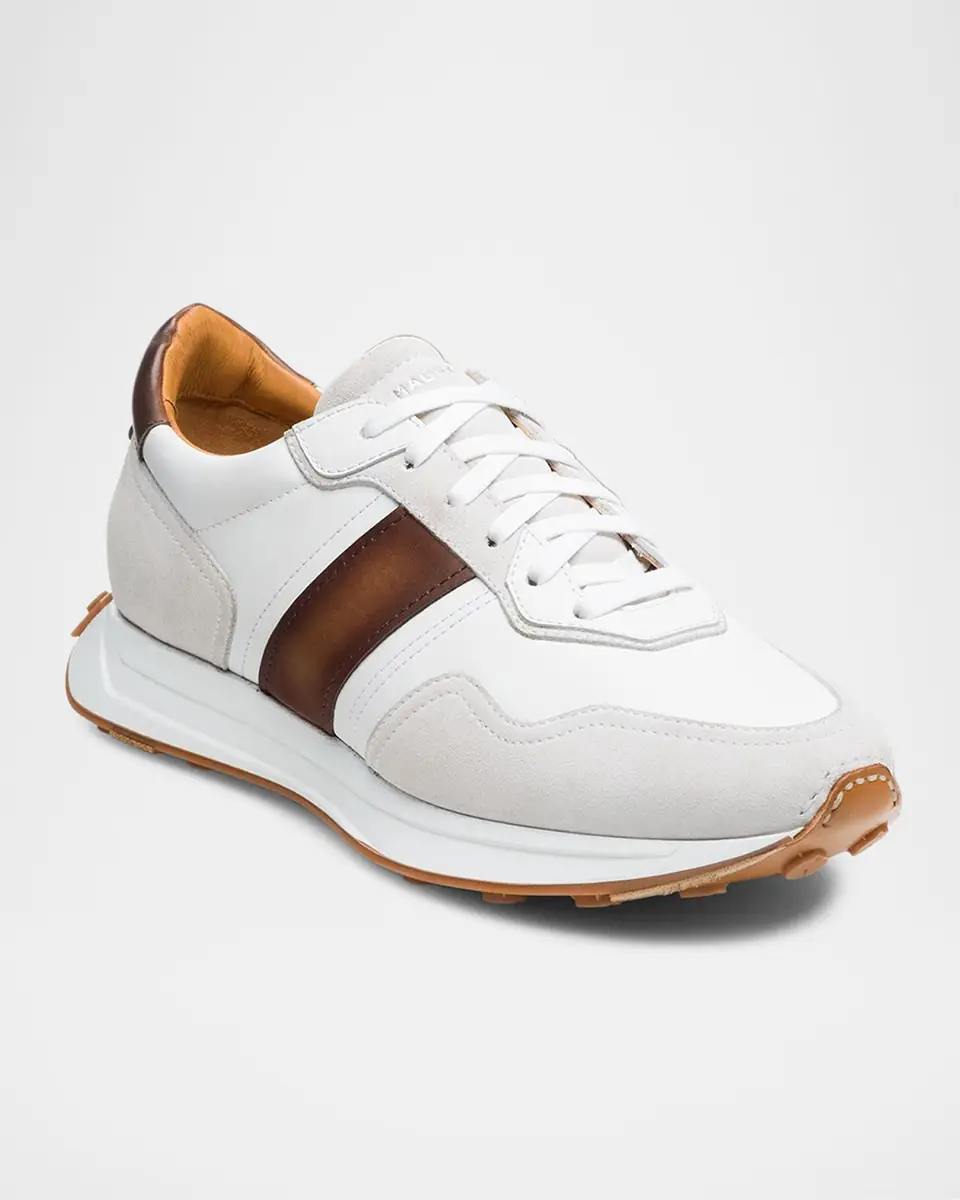 Magnanni Men's Romero II Leather and Suede Low-Top Sneakers | Thumbnail 2