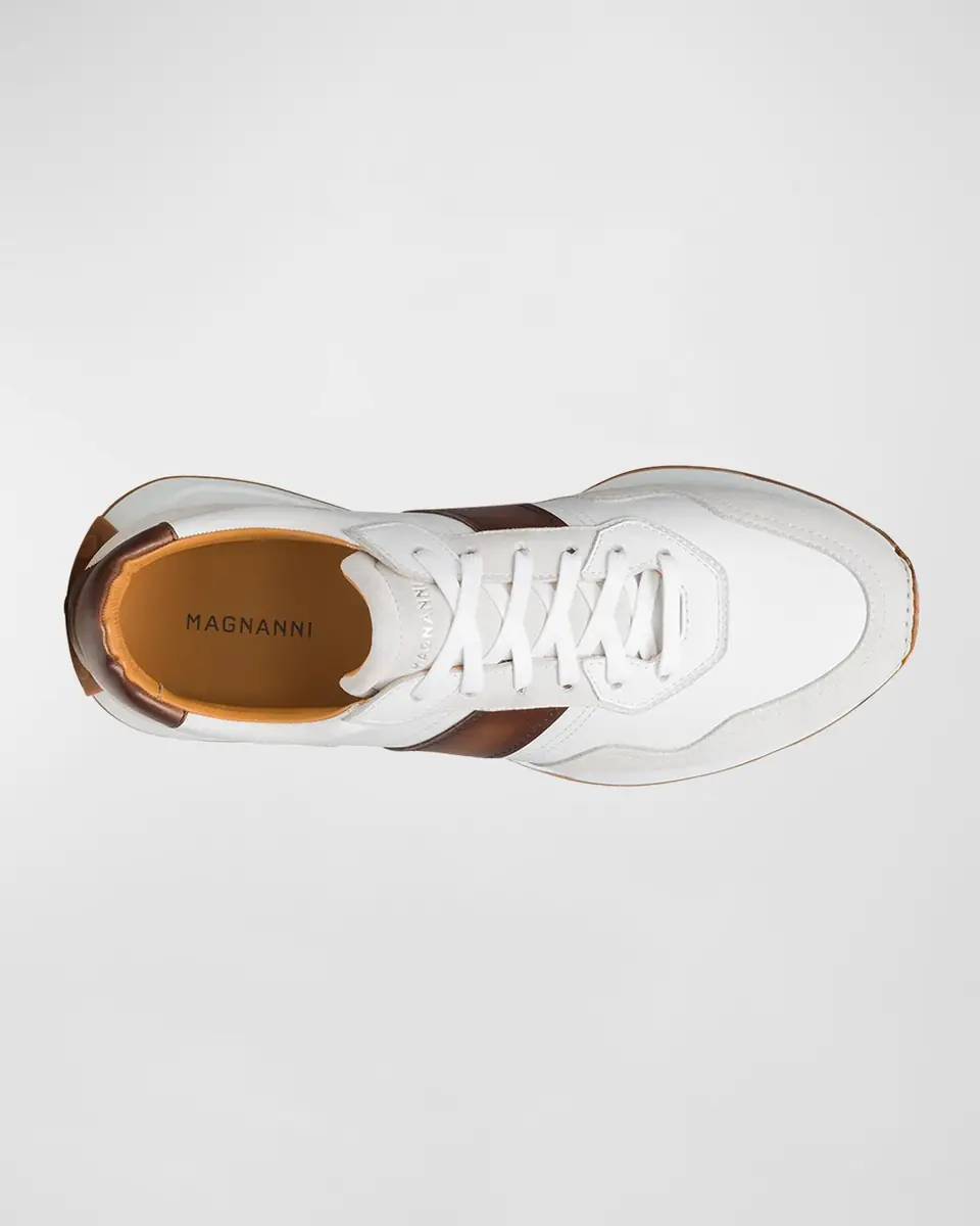 Magnanni Men's Romero II Leather and Suede Low-Top Sneakers | Thumbnail 6