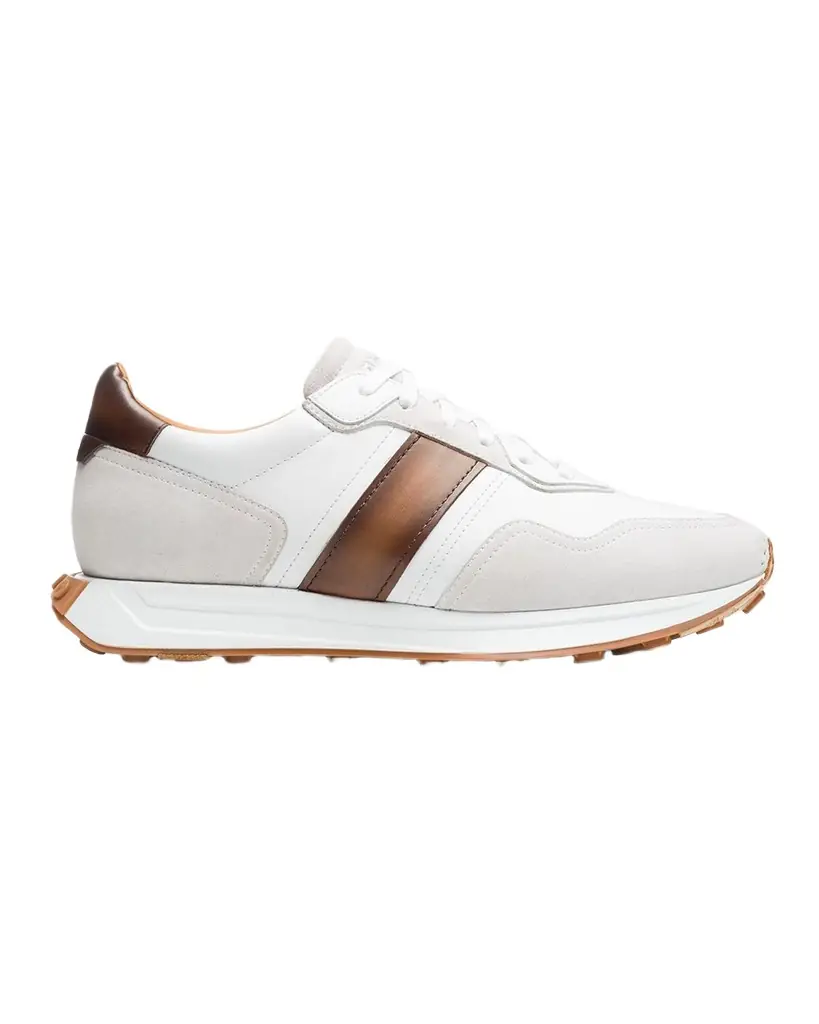 Magnanni Men 's Romero II Leather and Suede Low-Top Sneakers | Image 1 Magnanni Men 's Romero II Leather and Suede Low-Top Sneakers | Image 1