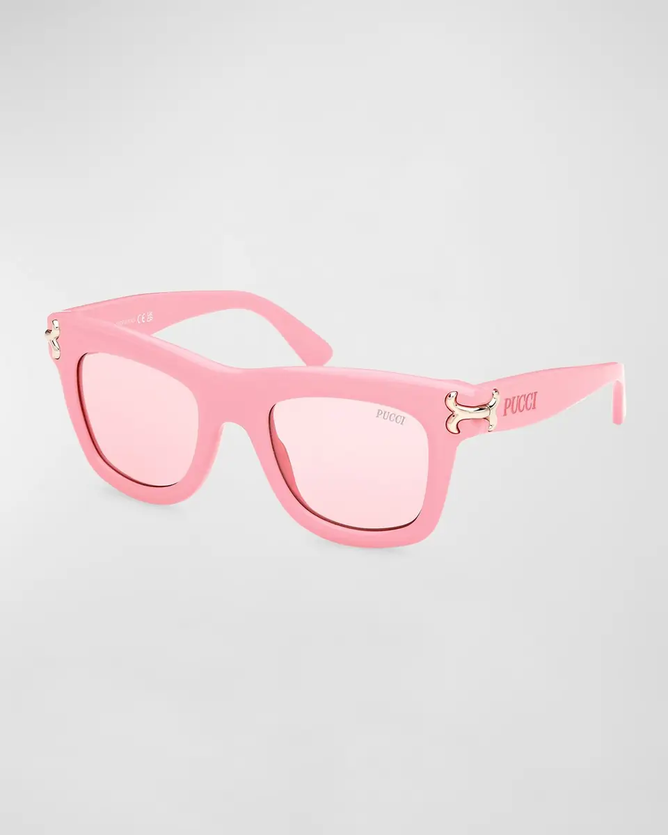 Pucci Logo Acetate Square Sunglasses | Thumbnail 2 Pucci Logo Acetate Square Sunglasses | Thumbnail 2