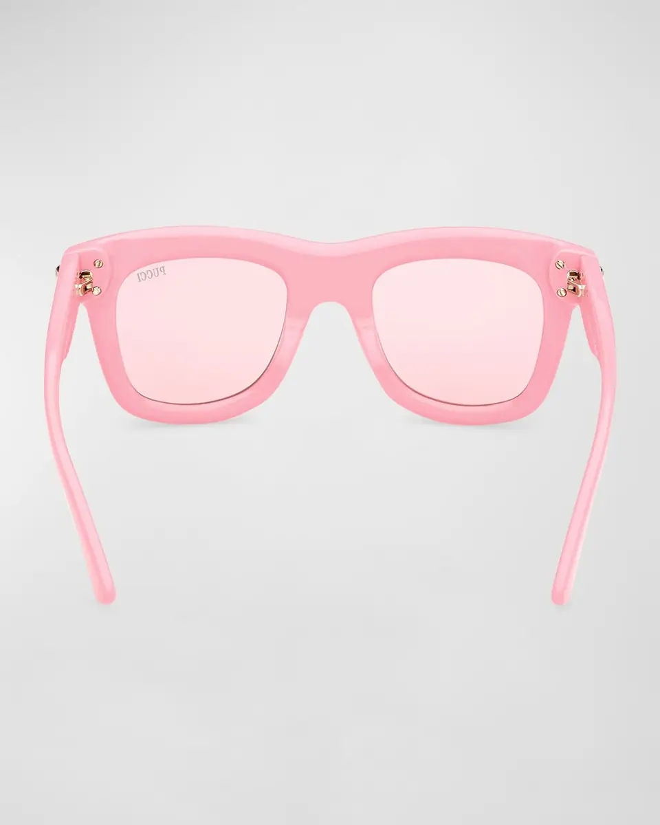 Pucci Logo Acetate Square Sunglasses | Thumbnail 4 Pucci Logo Acetate Square Sunglasses | Thumbnail 4