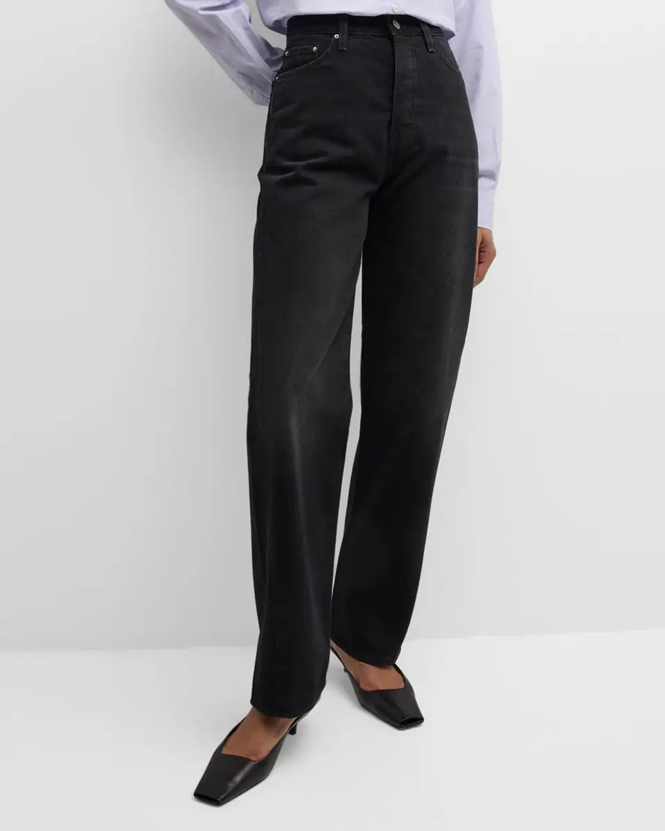 TOTEME Mid-Rise Twisted Seam Straight-Leg Jeans | Thumbnail 2