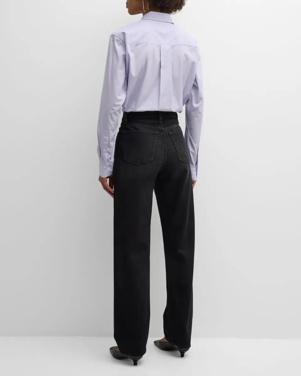TOTEME Mid-Rise Twisted Seam Straight-Leg Jeans | Thumbnail 4