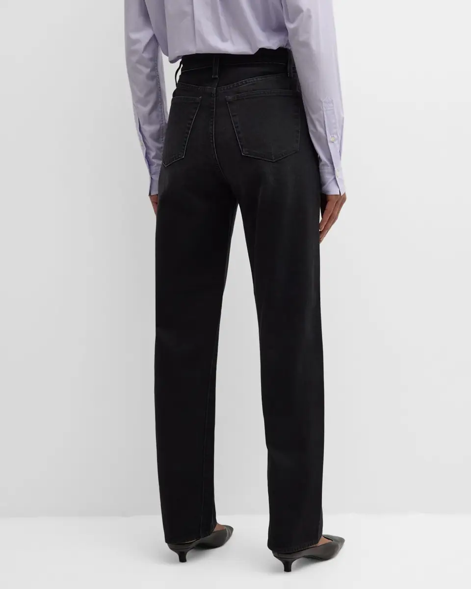 TOTEME Mid-Rise Twisted Seam Straight-Leg Jeans | Thumbnail 6