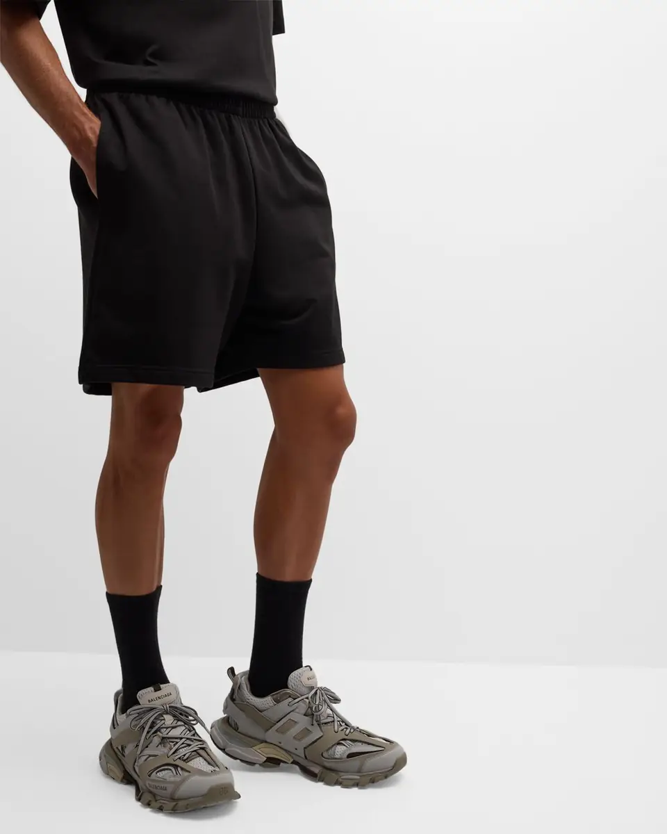Balenciaga Men's Side-Logo Sweat Shorts | Thumbnail 6