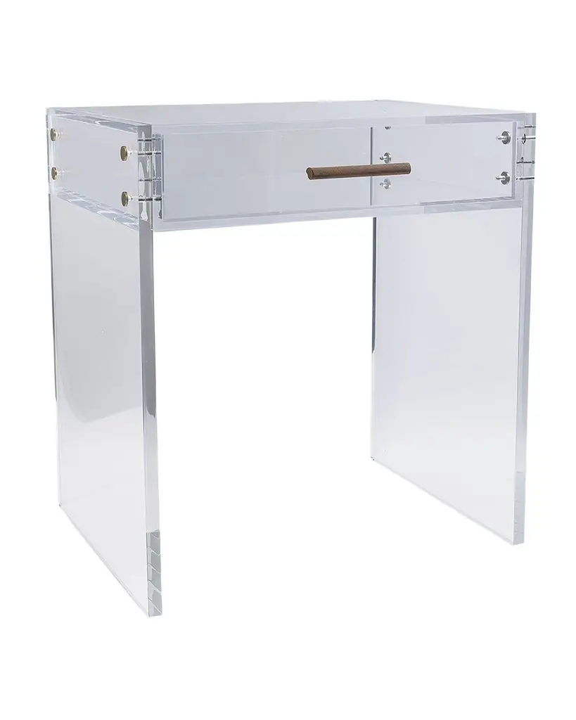 Port 68 Milan Clear Tray Top End Table