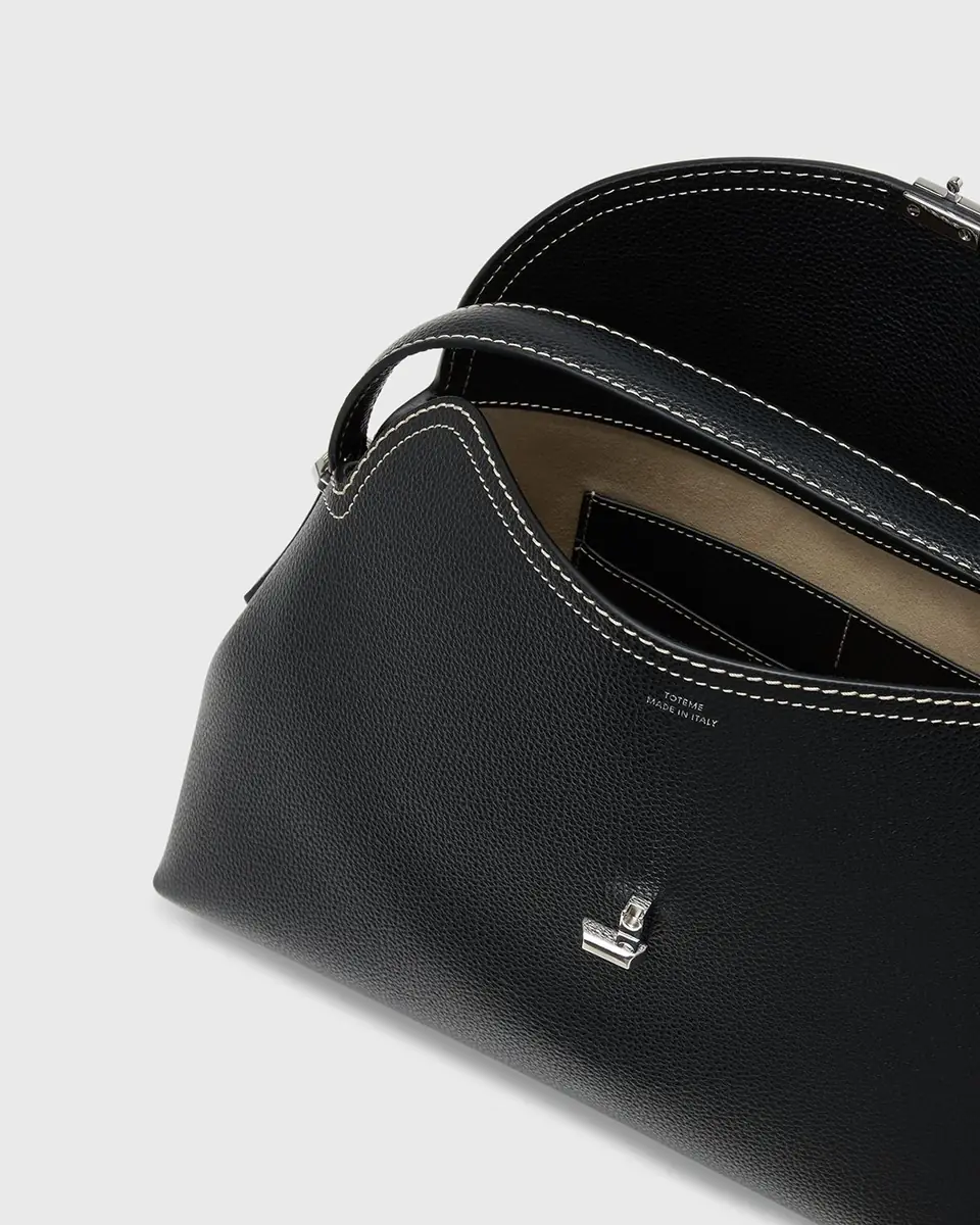 TOTEME T-Lock Top Handle Bag in Pebble Grain Leather | Thumbnail 4 TOTEME T-Lock Top Handle Bag in Pebble Grain Leather | Thumbnail 4