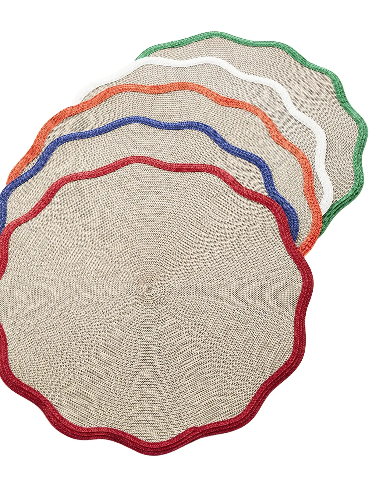 Deborah Rhodes Spring Scallop Border Placemats