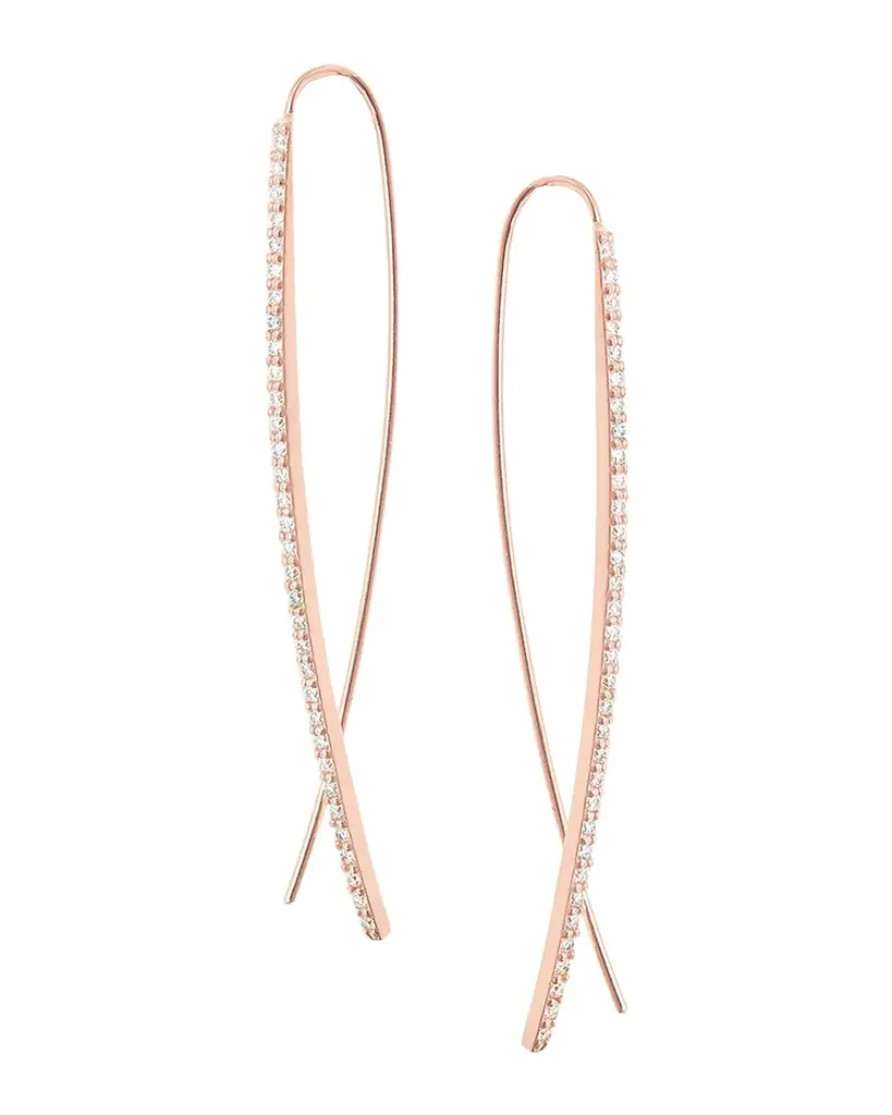 LANA Reckless Narrow Upside Down Hoop Earrings | Image 1 LANA Reckless Narrow Upside Down Hoop Earrings | Image 1
